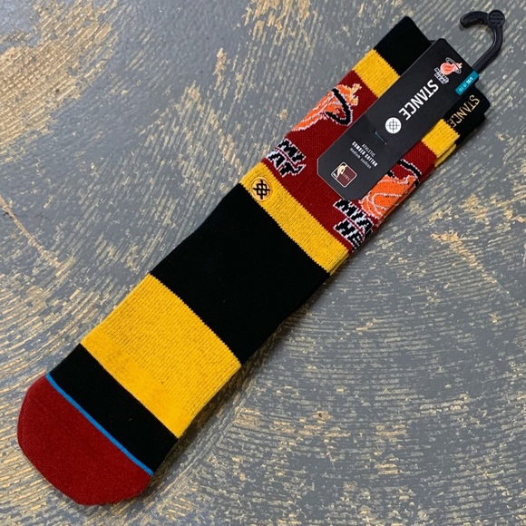 Stance X NBA Miami Heat Combed Cotton Socks - Picture 3 of 5